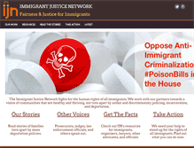Tablet Screenshot of immigrantjusticenetwork.org
